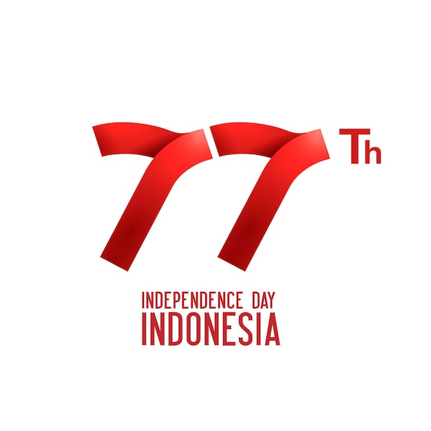 Vettore logo del giorno dell'indipendenza dell'indonesia