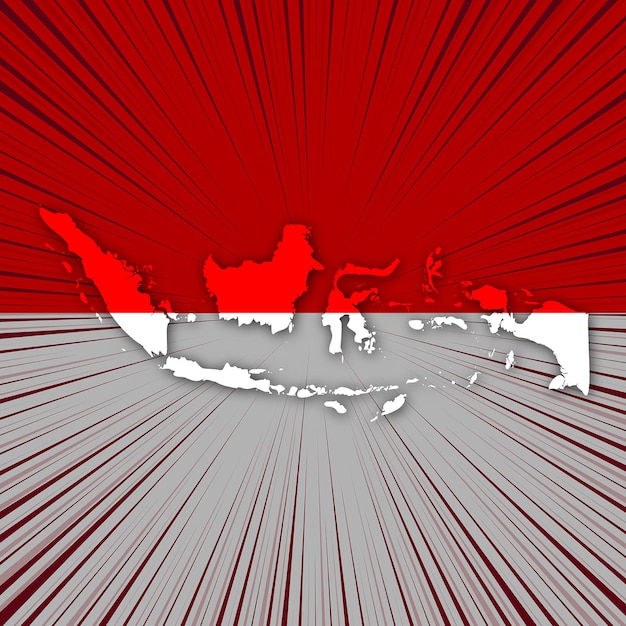 Vector indonesia independence day map design