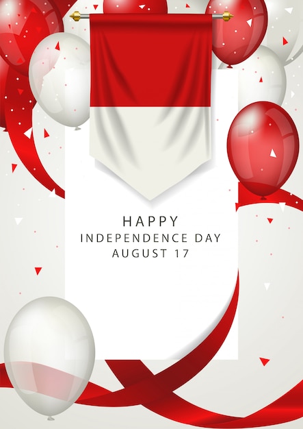 ベクトル 8月17日のインドネシア独立記念日