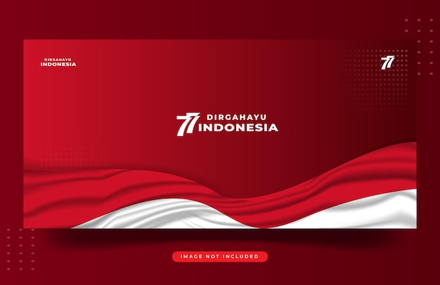 インドネシア独立記念日のソーシャル メディアの投稿とバナーのテンプレート
