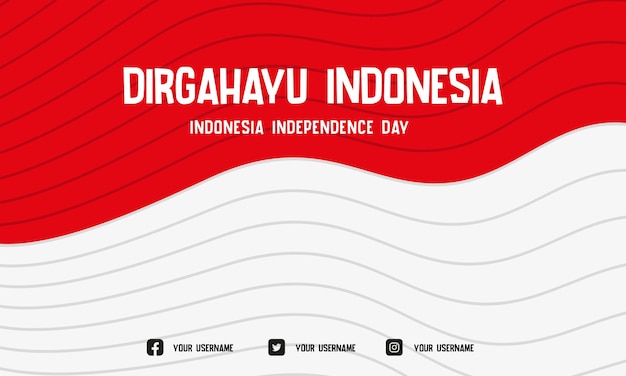Vector indonesia independence day template banner