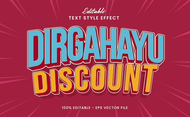 Indonesia Merdeka Text Effect Editable Vector Premium