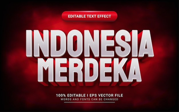 Indonesia merdeka text effect