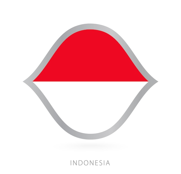 国際バスケットボール大会のスタイルでインドネシア代表チームの旗