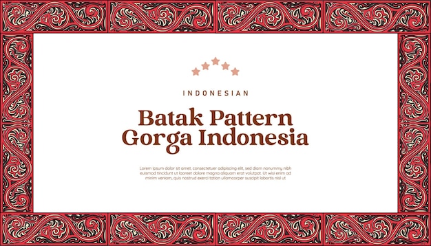 Indonesia Pattern Gorga Batak illustration design