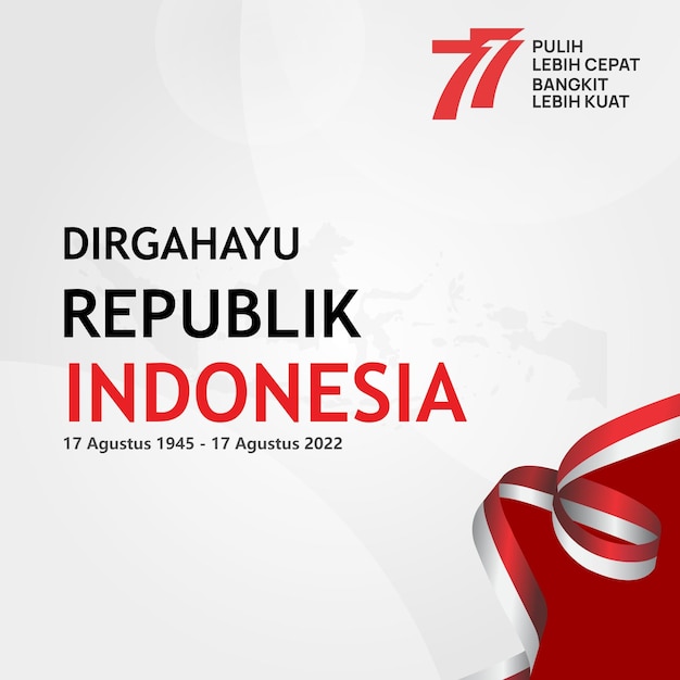 Indonesia's 77th independence day celebration background