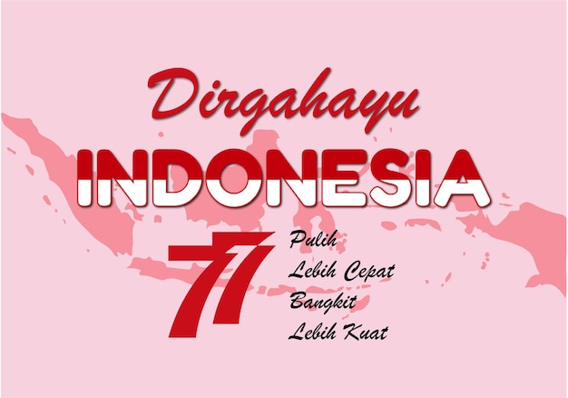 Sfondo della celebrazione del 77esimo giorno dell'indipendenza dell'indonesia