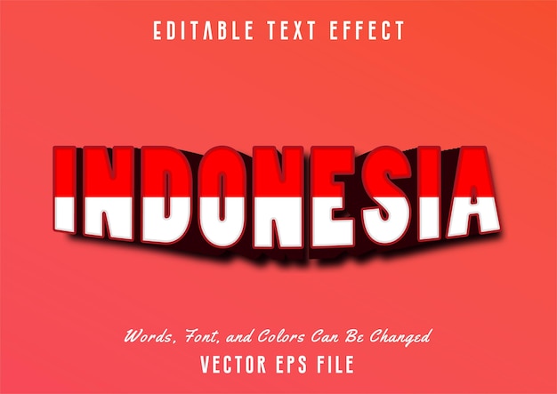 indonesia text effect