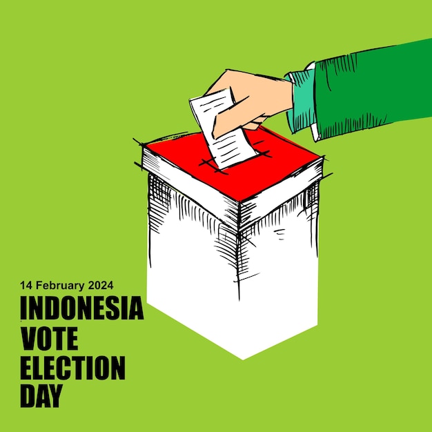 Vector indonesia vote election day poster and banner