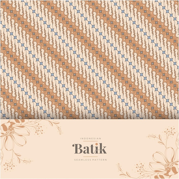 indonesian batik art seamless pattern