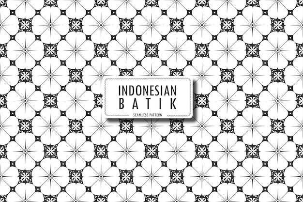 Indonesian batik motif in classic color designs Javanese batik seamless pattern