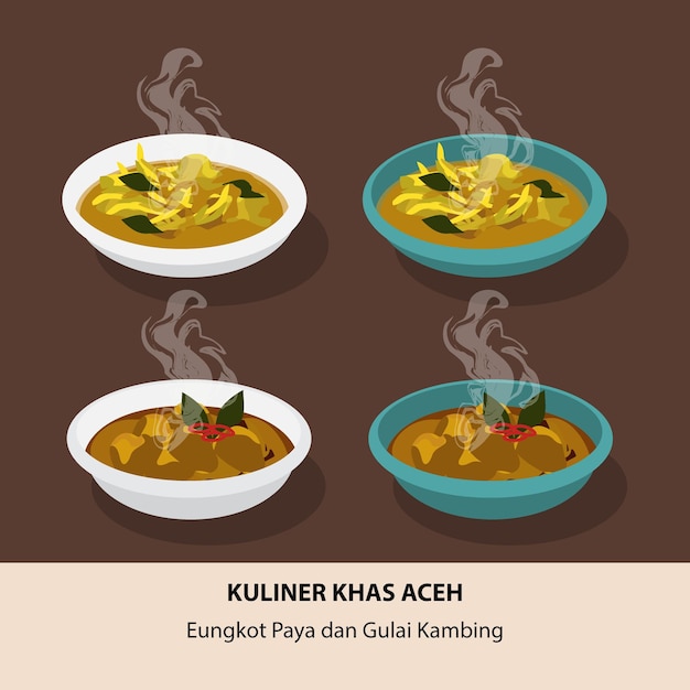 Indonesian culinary specialties, from the Aceh region