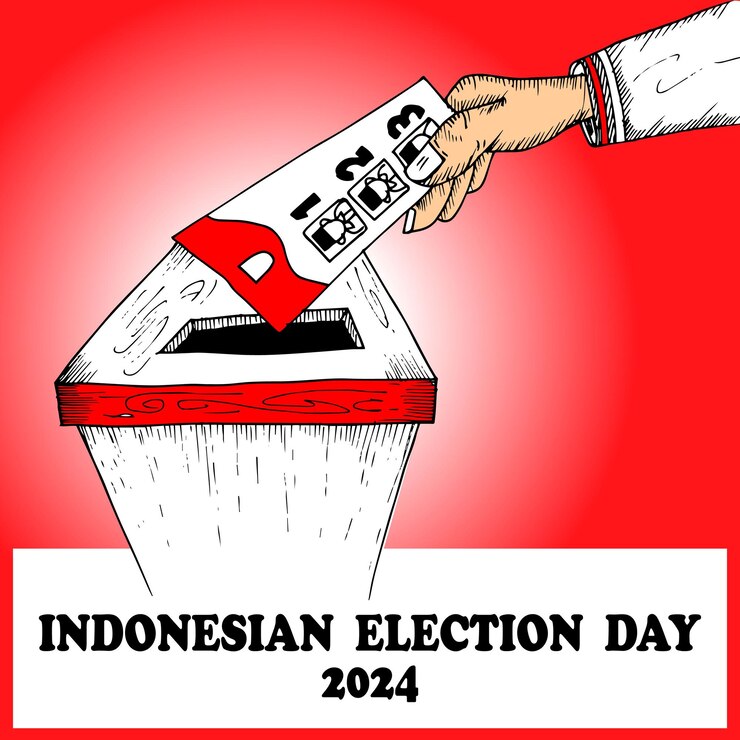 Premium Vector Indonesian election day 2024 poster and banner