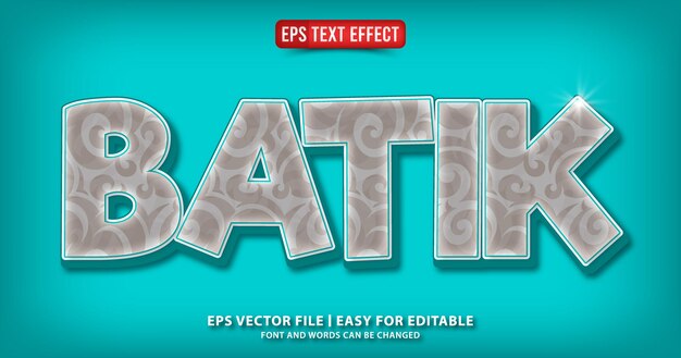 インドネシア民族バティック編集可能なテキスト効果ベクトル