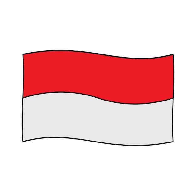 Indonesian flag icon vector illustration symbol design