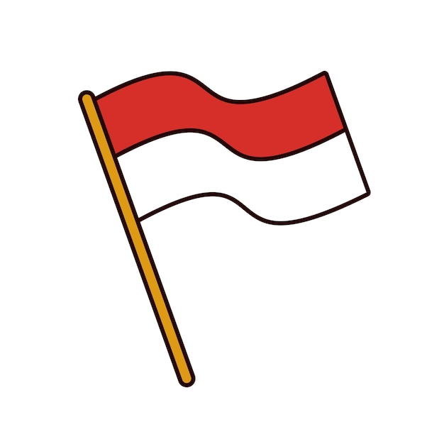 indonesian flag illustration