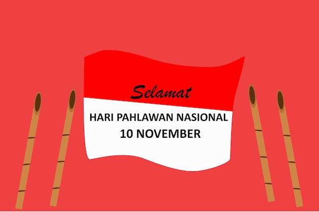 Indonesian flag for national hero day