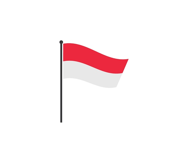 Indonesian flag vector icon illustration