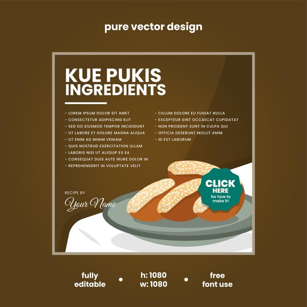 インドネシア料理 - Kue Pukis - Instagram とソーシャル メディアの投稿