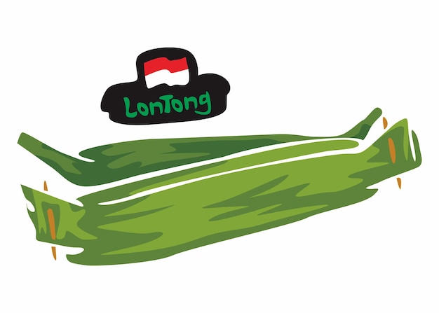 Indonesian food lontong icon vector