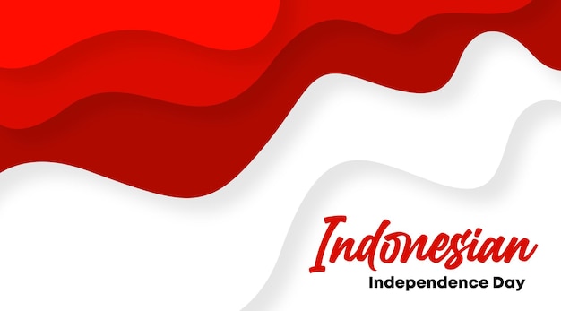 Illustrazione vettoriale di sfondo festa dell'indipendenza indonesiana