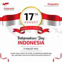 Vector indonesian independence day banner