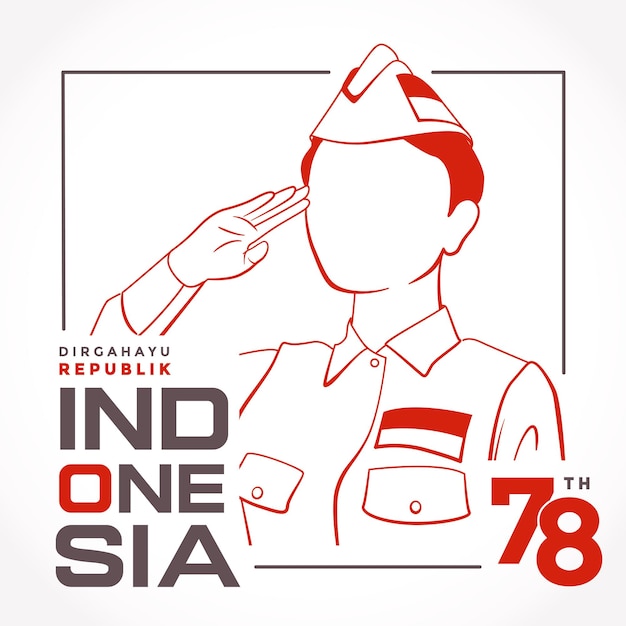 День независимости индонезии или dirgahayu kemerdekaan indonesia ke 78 background