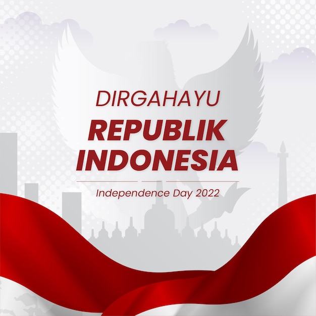 Indonesian independence day for social media