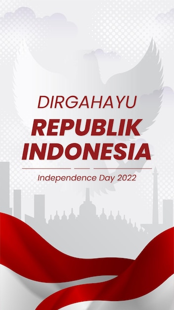 Indonesian independence day for social media
