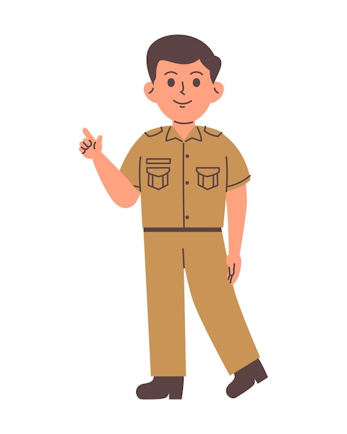 Indonesian male service servant character