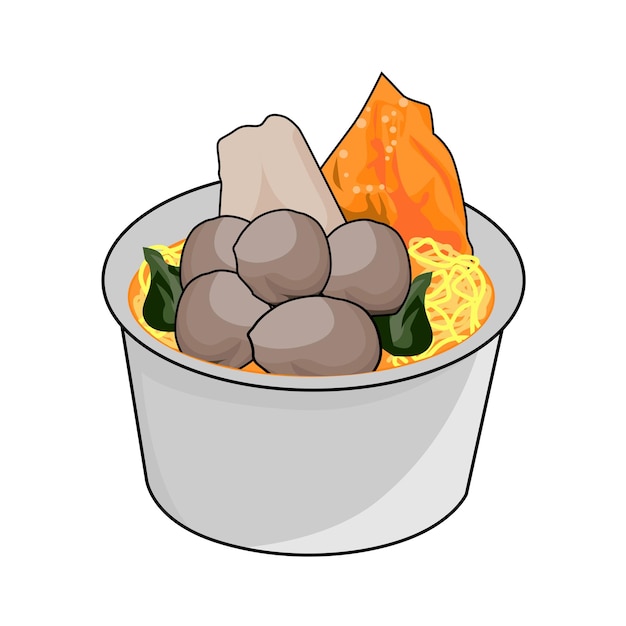 indonesian meatball vector design