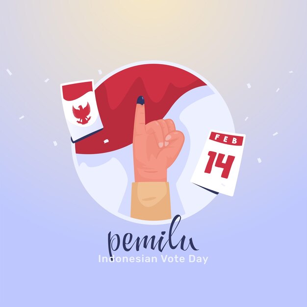 Vector indonesian pemilu election vote day symbol