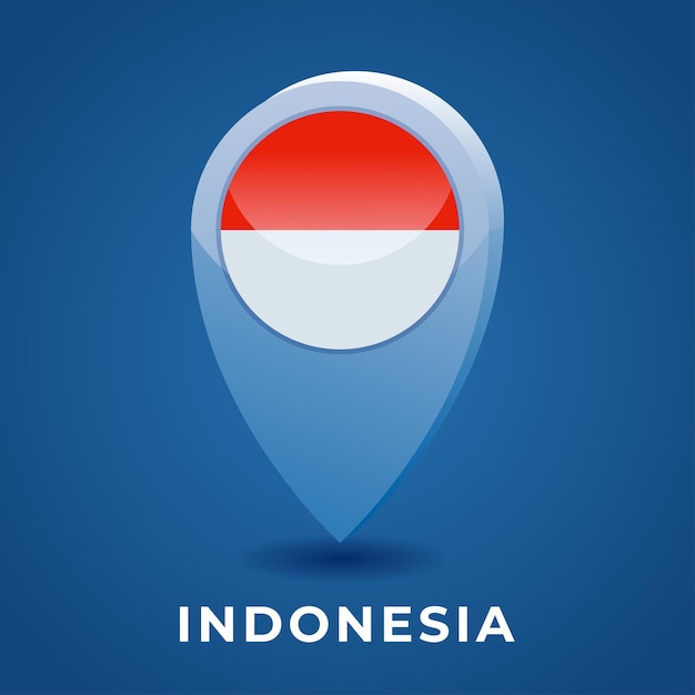 Indonesian pin location vector design