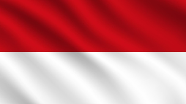 Indonesian realistic flags