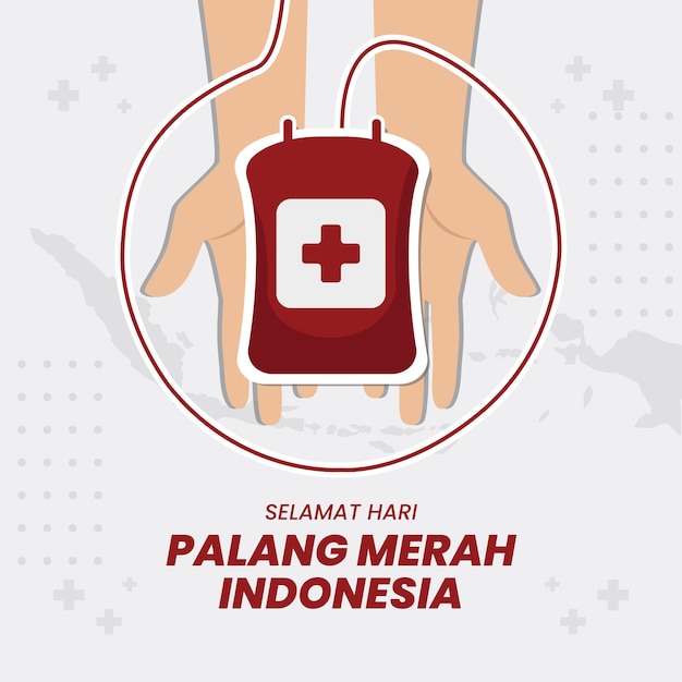 Vector indonesian red cross day