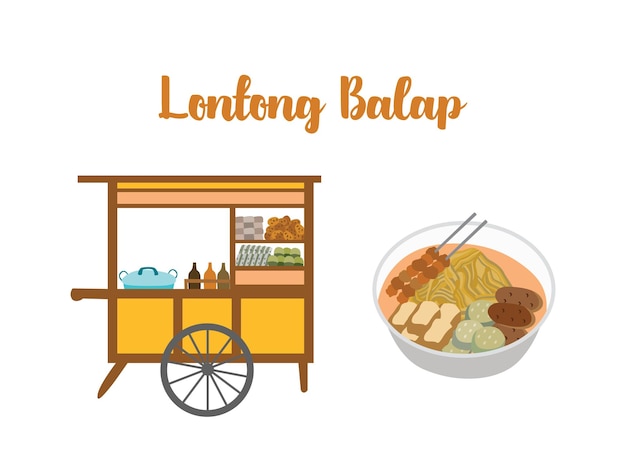 Vector indonesian street food