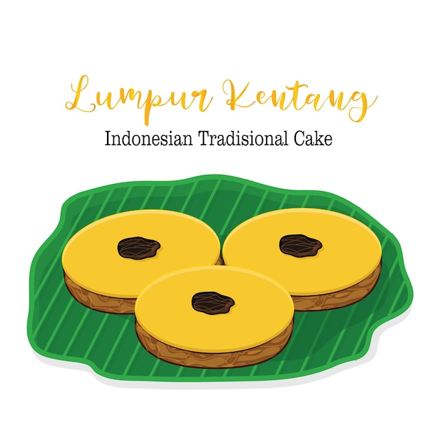 indonesian traditional cake lumpur kentang cake