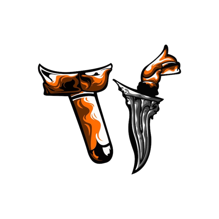 Vector indonesian typical weapon keris vector