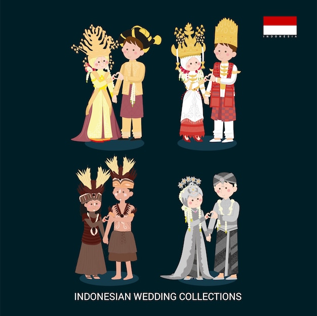 Abito tradizionale da sposa indonesiano