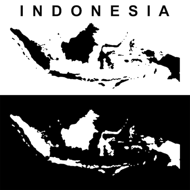 Indonesië landkaart vector