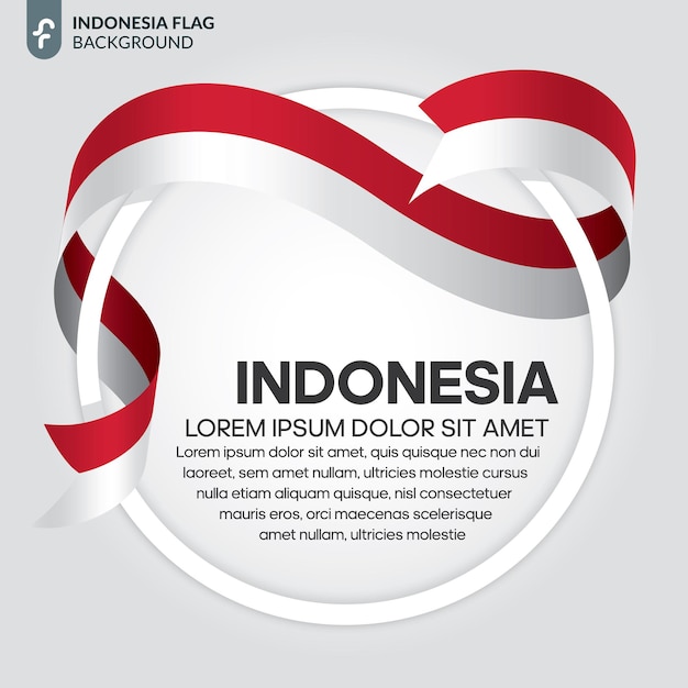 Indonesië lint vlag vector illustratie op een witte achtergrond