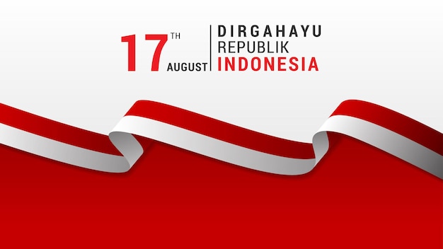Indonesië onafhankelijkheid dagachtergrond illustratie bewerkbare vector afbeelding