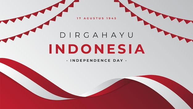 Indonesië onafhankelijkheidsdag achtergrond ontwerp