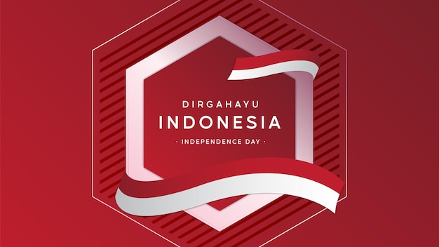 Indonesië onafhankelijkheidsdag achtergrond ontwerp