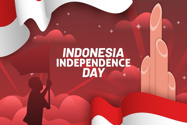 Indonesië Onafhankelijkheidsdag geslepen bamboe achtergrond