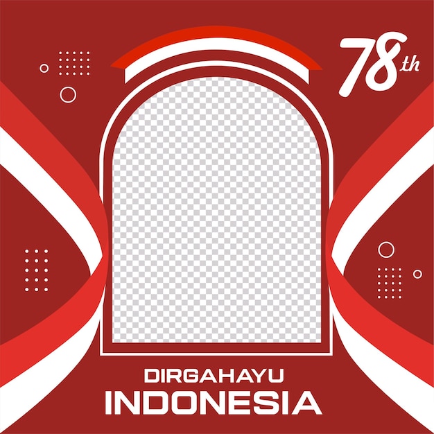 Indonesië onafhankelijkheidsdag twibbon frame instagram post