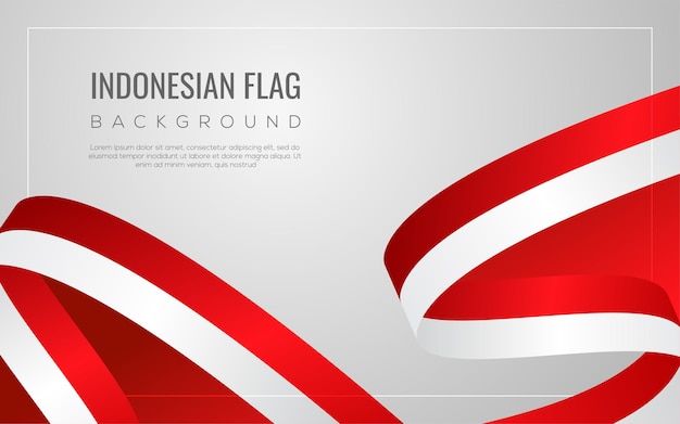 Indonesië vlag banner sjabloon voor onafhankelijkheidsdag