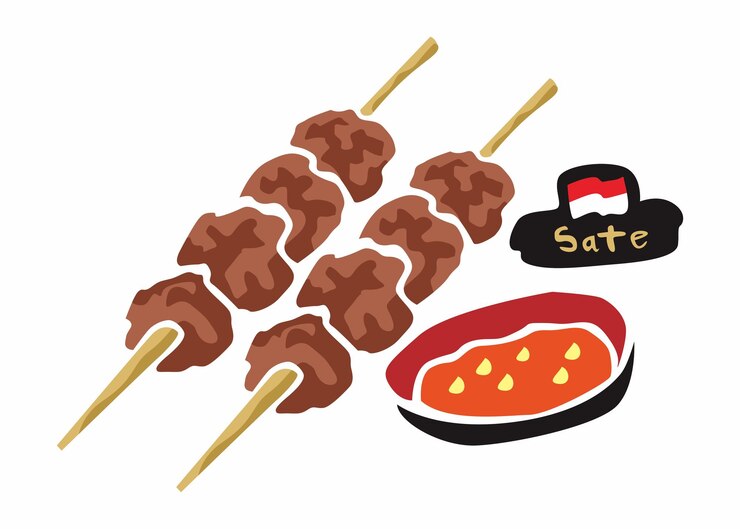 Vector indonesische food sticker vector