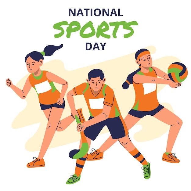 Indonesische nationale sportdag illustratie