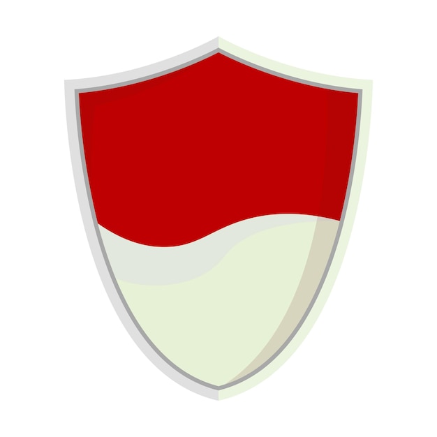 Indonesische nationale vlag schild vector